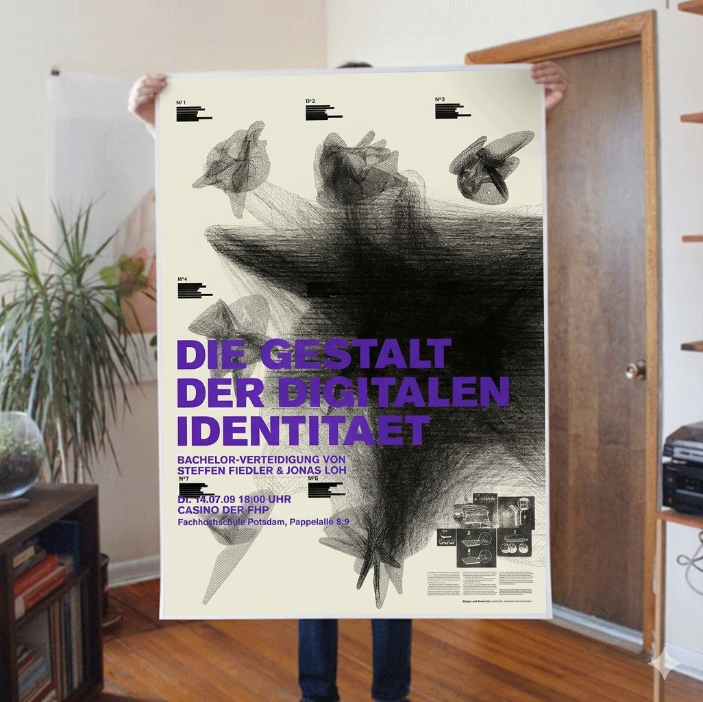 Exhibition poster — Die Gestalt der Digitalen Identitaet